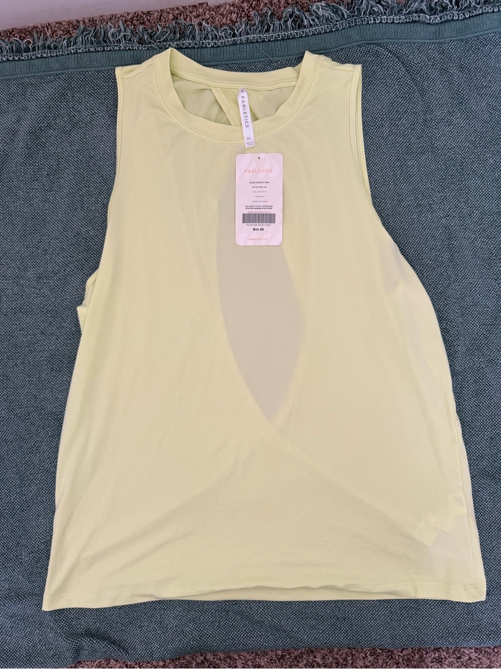 Yoga Light Yellow Sleeveless Tank